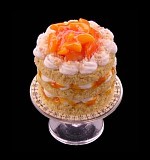 Peaches and cream gateau
